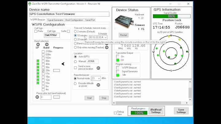 ZachTek WSPR Transmitter Setup 2 (In-depth config)