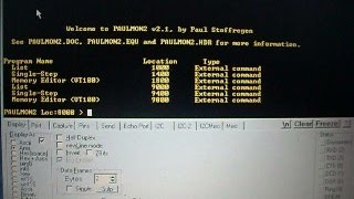 8051 proto board running paulmon2 ROM monitor.