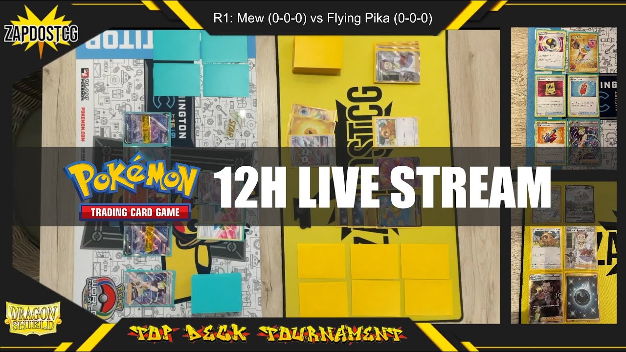 POKEMON TCG TOP DECK TOURNAMENT - 12H LIVE STREAM! (Tabletop Gameplay ...