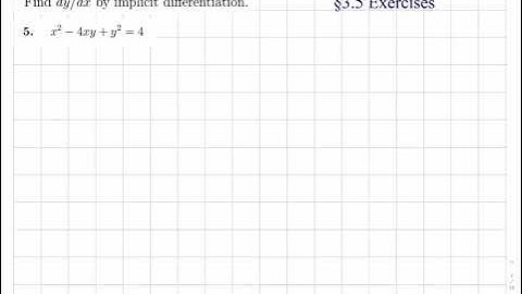 Stewart Calculus ET 8th Ed. 3.5 #5. Implicit Differentiation.