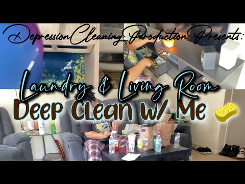 Living Room & Laundry Speed Cleaning | Depression Cleaning Productions Presents