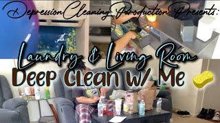Living Room & Laundry Speed Cleaning | Depression Cleaning Productions Presents