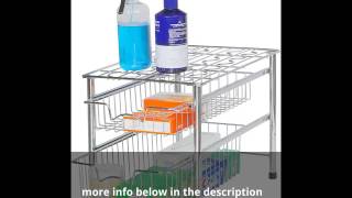 simplehouseware stackable 2 tier sliding basket organizer drawer chrome