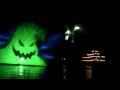 Disneyland Halloween Screams Fireworks 2009 - Rivers of America water screens.