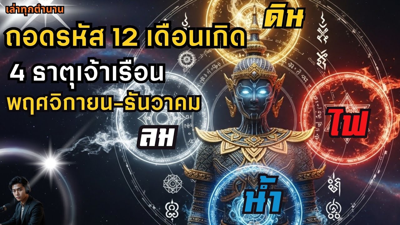 พลังจักรวาลกำหนดชีวิต: ถอดรหัส 12 เดือนเกิด 4 ธาตุเจ้าเรือน (ดิน น้ำ ลม ไฟ) | [พฤศจิกายน-ธันวาคม]