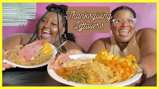 2023 THANKSGIVING LEFTOVERS MUKBANG | answering your questions :D | DeLexis