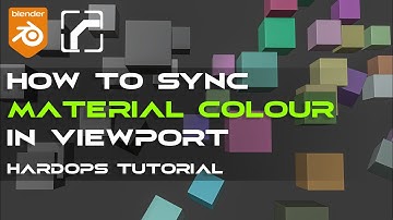 How to sync material colors in view port with Hardops - Blender tutorial