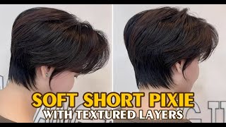 Soft Short Pixie Layered Haircut Tutorial | Modern Textured Short Layered Cuts & Styles screenshot 5