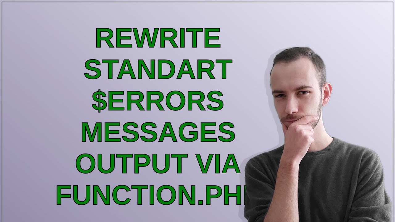 Wordpress: Rewrite standart $errors messages output via function.php ...