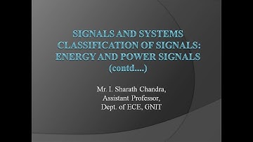 Proof for Energy Signals & power Signals Contd