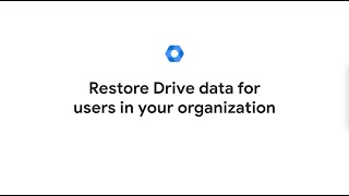 restore drive data for users in your organization