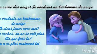 La reine des neiges - Je voudrais un bonhomme de neige (Lyrics)