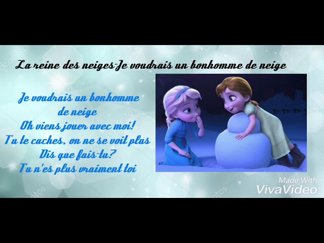 Veux Tu Construire Un Bonhomme De Neige Paroles