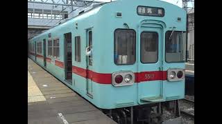 西鉄天神大牟田線普通列車(筑紫行、5000形)・二日市駅に到着