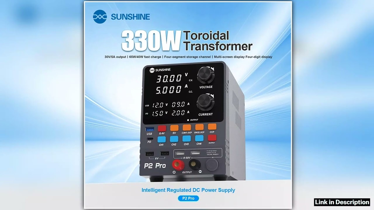 SUNSHINE P2 Pro 330W Intelligent Regulated DC Power Supply Toroidal Transformer 30V5A Output Repair
