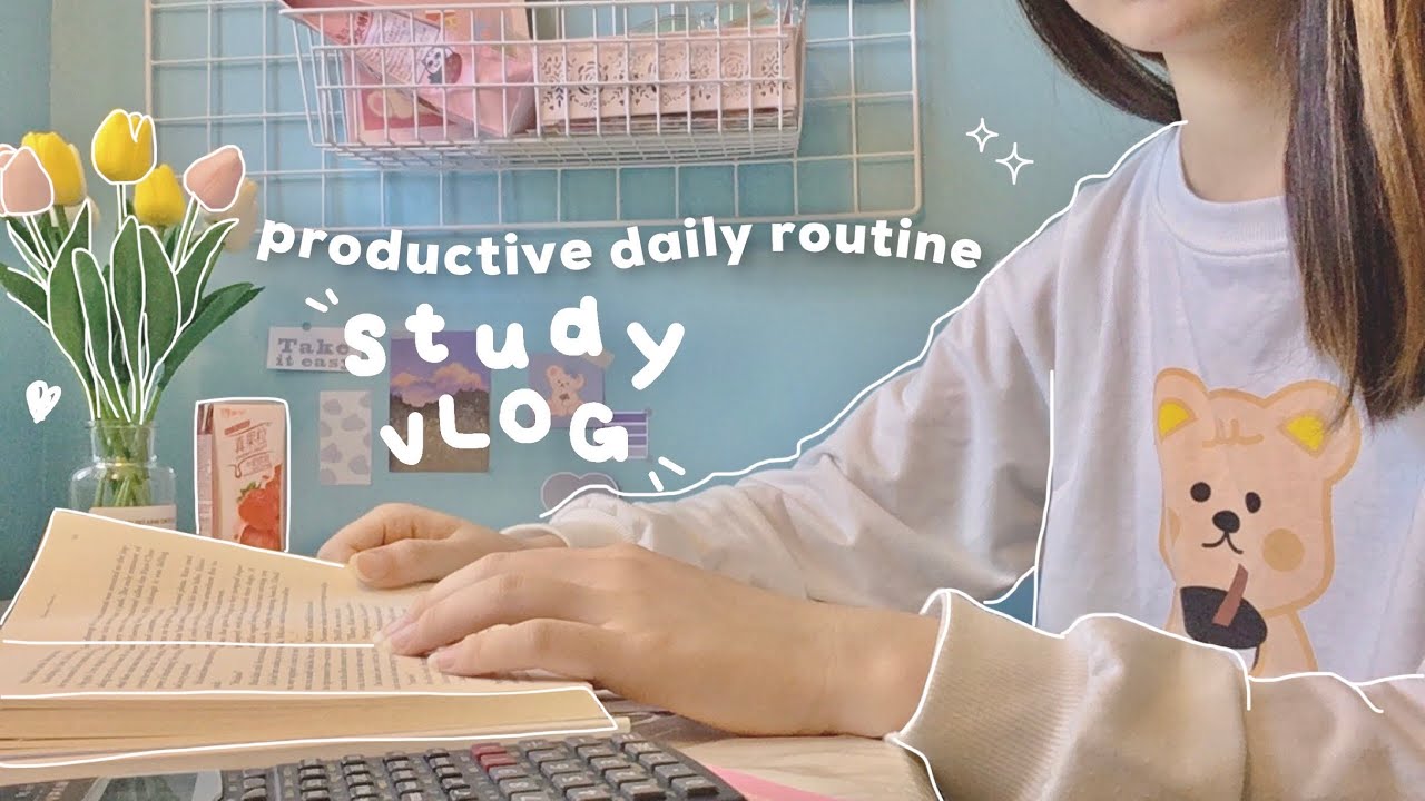 aesthetic study vlog: day in my life ⏰ productive study routine