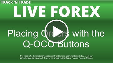 Forex - Placing Orders with the Q-OCO Buttons