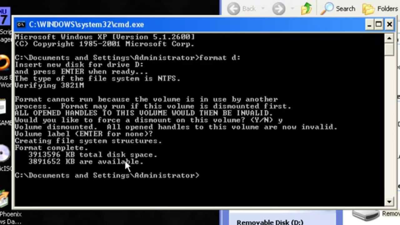 How To Format Computer Using Cmd Format Pendrive Using Cmd How To