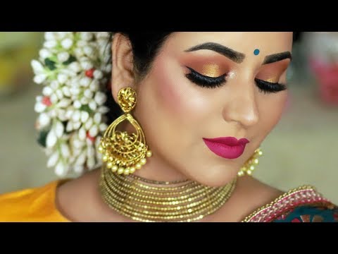 TRADITIONAL INDIAN WEDDING GUEST MAKEUP TUTORIAL | Sunset Halo Smokey Eye