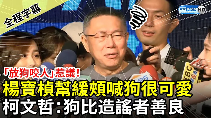 【全程字幕】“放狗咬人”惹议！杨宝桢帮缓颊喊狗很可爱　柯文哲再直言：狗比造谣者善良 @ChinaTimes - 天天要闻