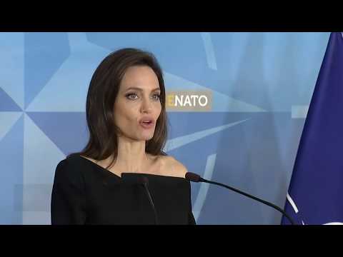 Angelina Jolie urges Nato to tackle sexual violence in war