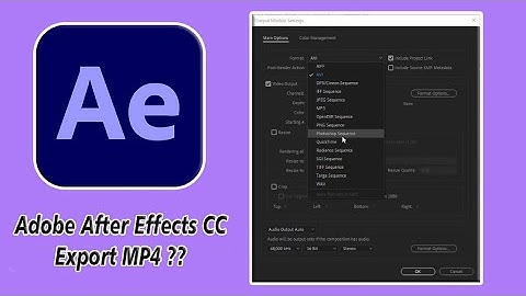After Effects tutorial how to export H264 mp4