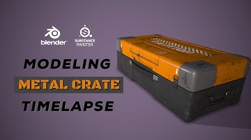 3D Modeling a Metal Crate - Blender 2.9 & Substance Painter Timelapse
