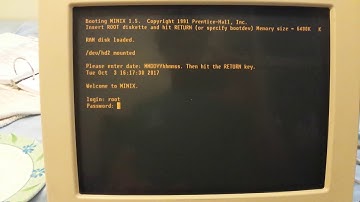 Minix 1.5 booting on Beckman DU600