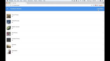 Facebook API JavaScript SDK get all Albums and Photos Demo