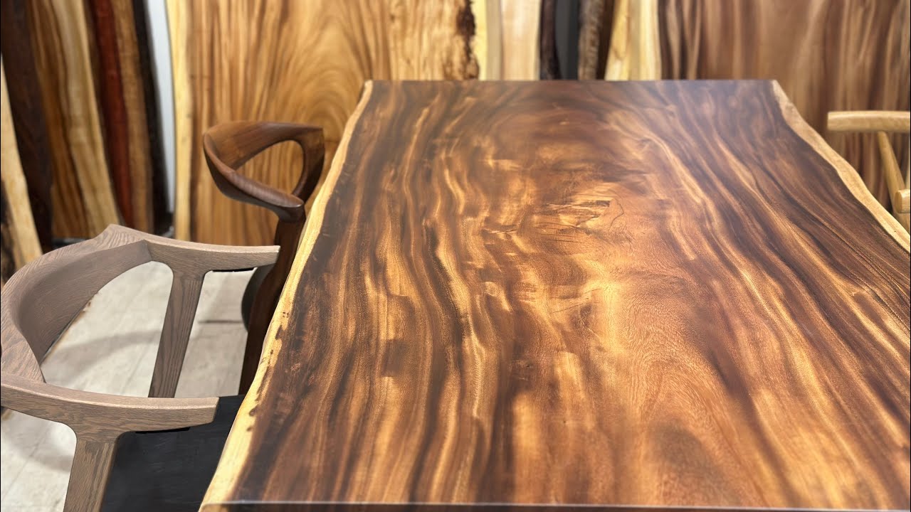 モンキーポッド 一枚板 1760×910×57 262738 - YouTube