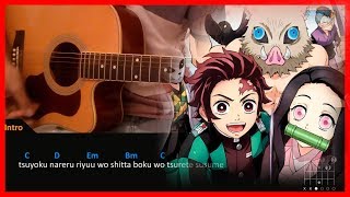 Kimetsu no Yaiba OP - Gurenge | Acoustic Guitar Lesson [Tutorial + TAB + CHORDS]