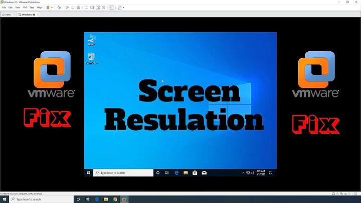 Fix virtual meachine screen resolution problem in VMware Workstation