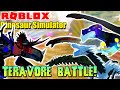 Roblox Dinosaur Simulator - Fighting Against the IGNEOUS TERAVORE! Battle with Developer!