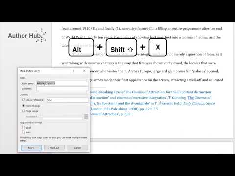 Indexing in Microsoft Word