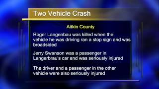 Two Vehicle Crash in Aitkin County - Lakeland News at Ten - March 25, 2013