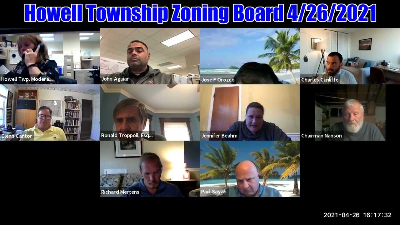 Howell Township Zoning Board Meeting 4/26/2021 YouTube