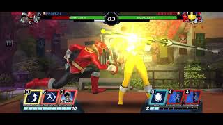 Troy Burrows (Red super Megaforce Ranger) 🆚 Katie Walker (Yellow Time Force Ranger)