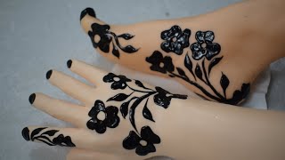 نقوش حنة سودانية رسم ورود بسيطة وسهلة Sudanese henna design