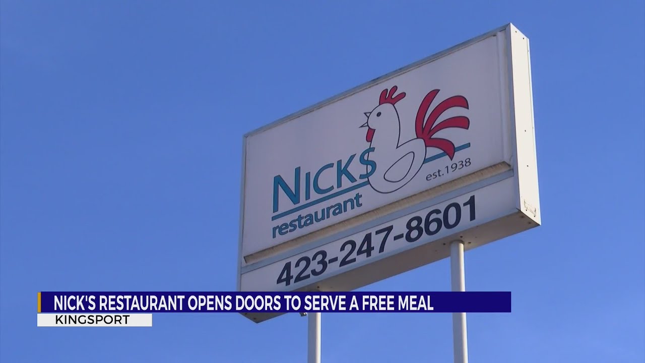 Nick's restaurant serves free meals YouTube