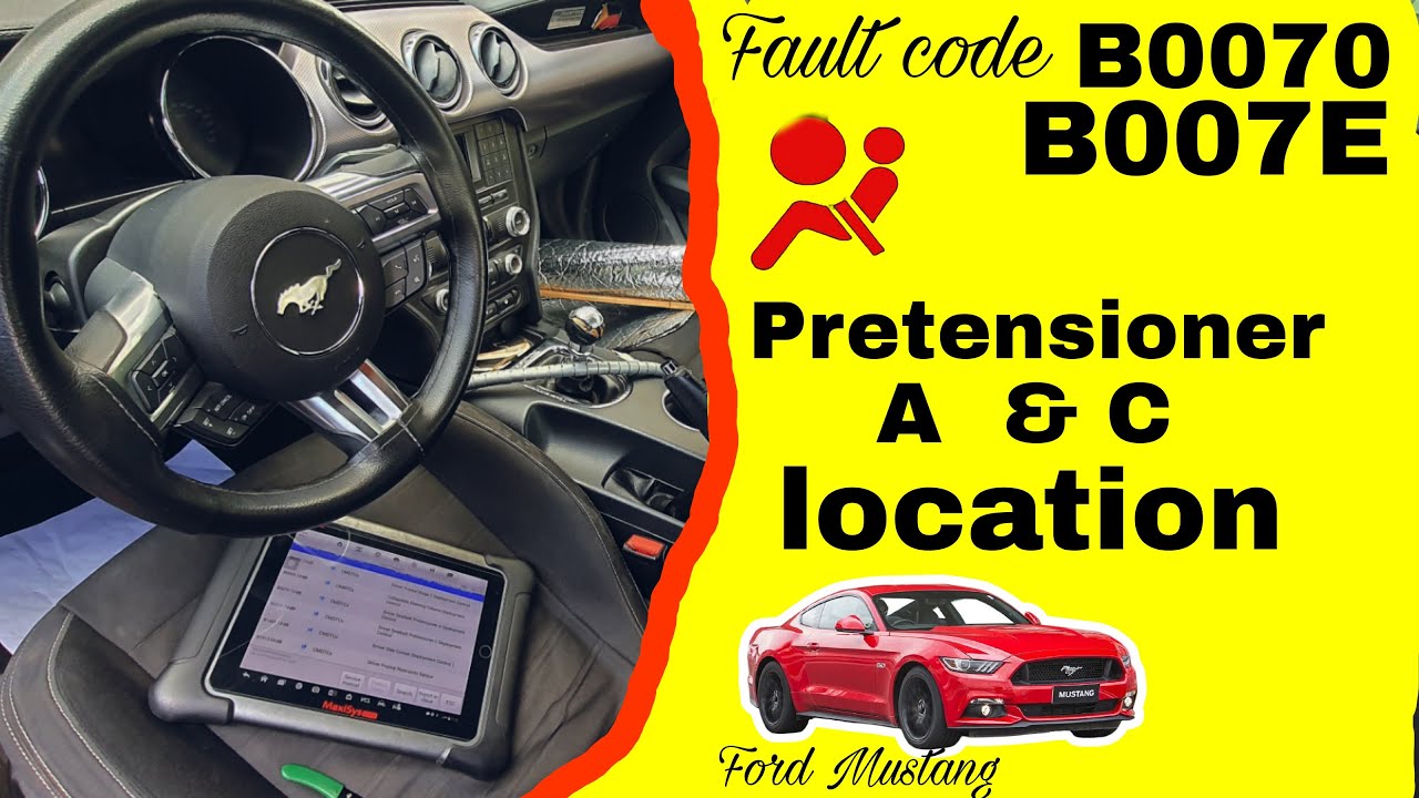 B07 R Codes B0070, B007E LOCATION. Driver pretensioner A and C location. - YouTube