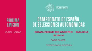 🚨En Directo🚨 P1 SEMIFINAL MADRILEÑA - GALLEGA SUB-14 FASE PLATA I 🔴RFEF