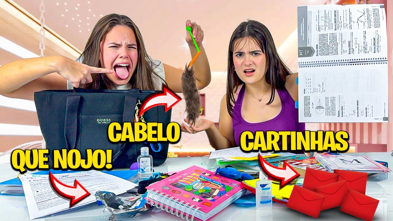 MINHA AMIGA REAGINDO AO MEU MATERIAL ESCOLAR NO MEIO DO ANO - Manuzinha Star