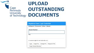 Upload outstanding documents at CPUT Grade 11 12 results