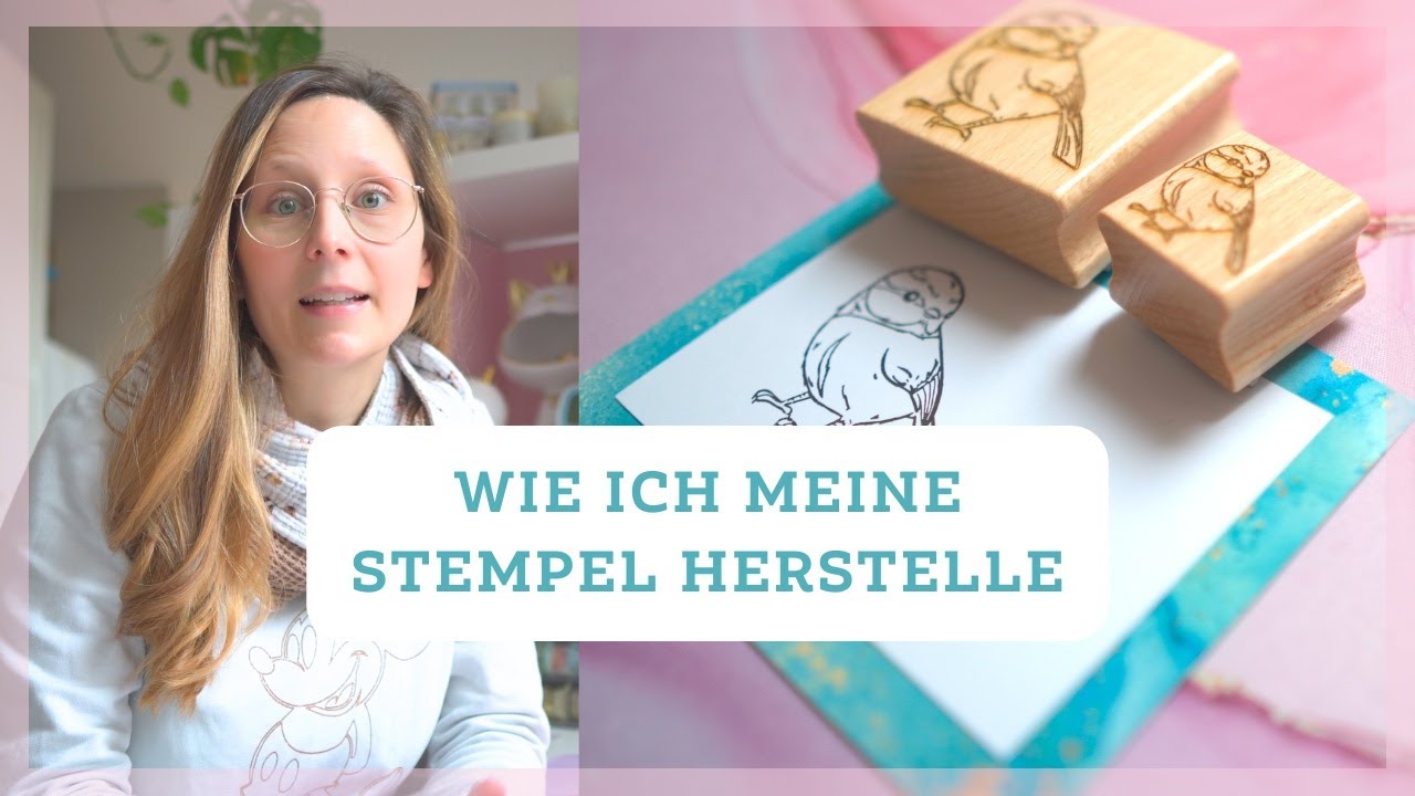Wie ich meine Stempel herstelle - von der Zeichnung zum fertigen Holzstempel /deutsch