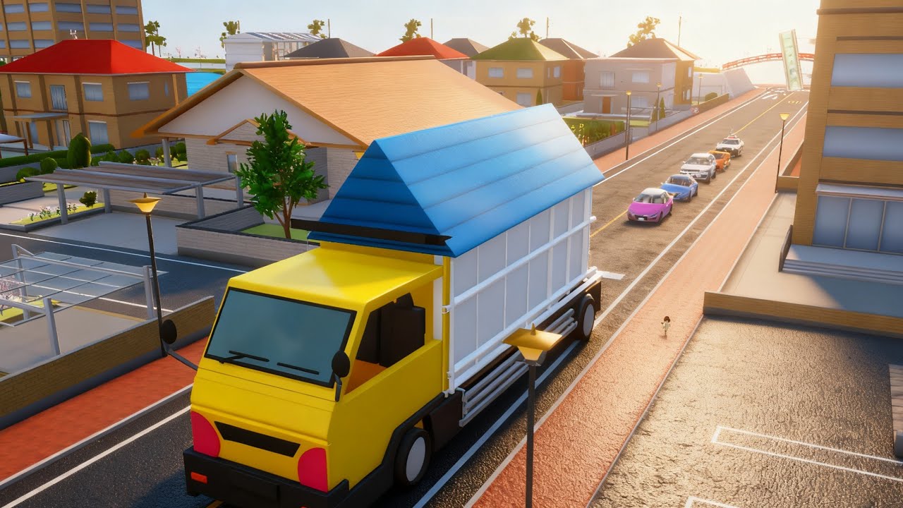 Muat Mobil Banyak di Truk Terpal Biru 😂 sakura school simulator