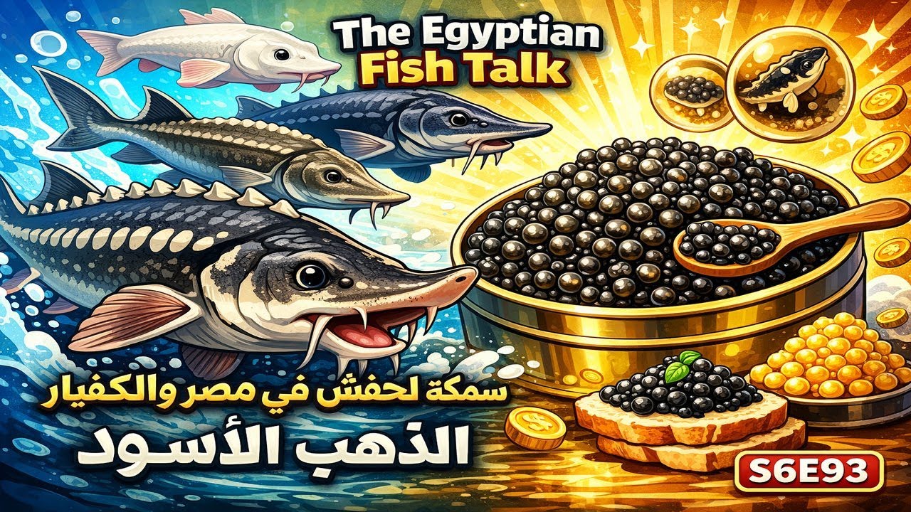 S6E93 - سمكة الحفش في مصر والكافيار الذهب لأسود