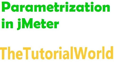 Parameterization in jMeter