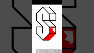 HOW TO DRAW "S" IN 3D