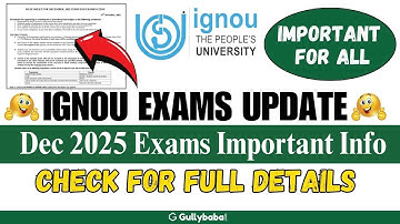 IGNOU Dec 2025 Exams Important Information || IGNOU Dec 2025 Question Paper | IGNOU Exam Preparation