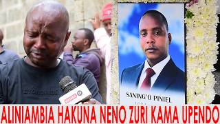 ALIA MACHOZI YA UCHUNGU AKIKUMBUKA MANENO YA MWISHO ALIYOZUNGUMZA NA PINIEL SANING'O ALIYEUWAWA.